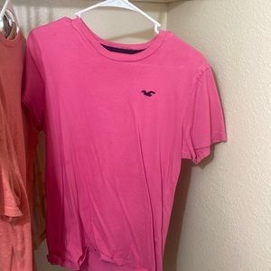 Hollister crew neck tee pink size small